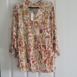 Cynthia Rowley Vibrant Floral Top